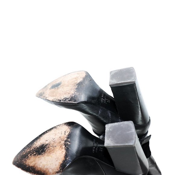 $1,200 THAKOON ITALIAN WESTERN POINTED TOE THIGH HIGH LEATHER BOOTS BUCKLE 36 - Picture 11 of 11